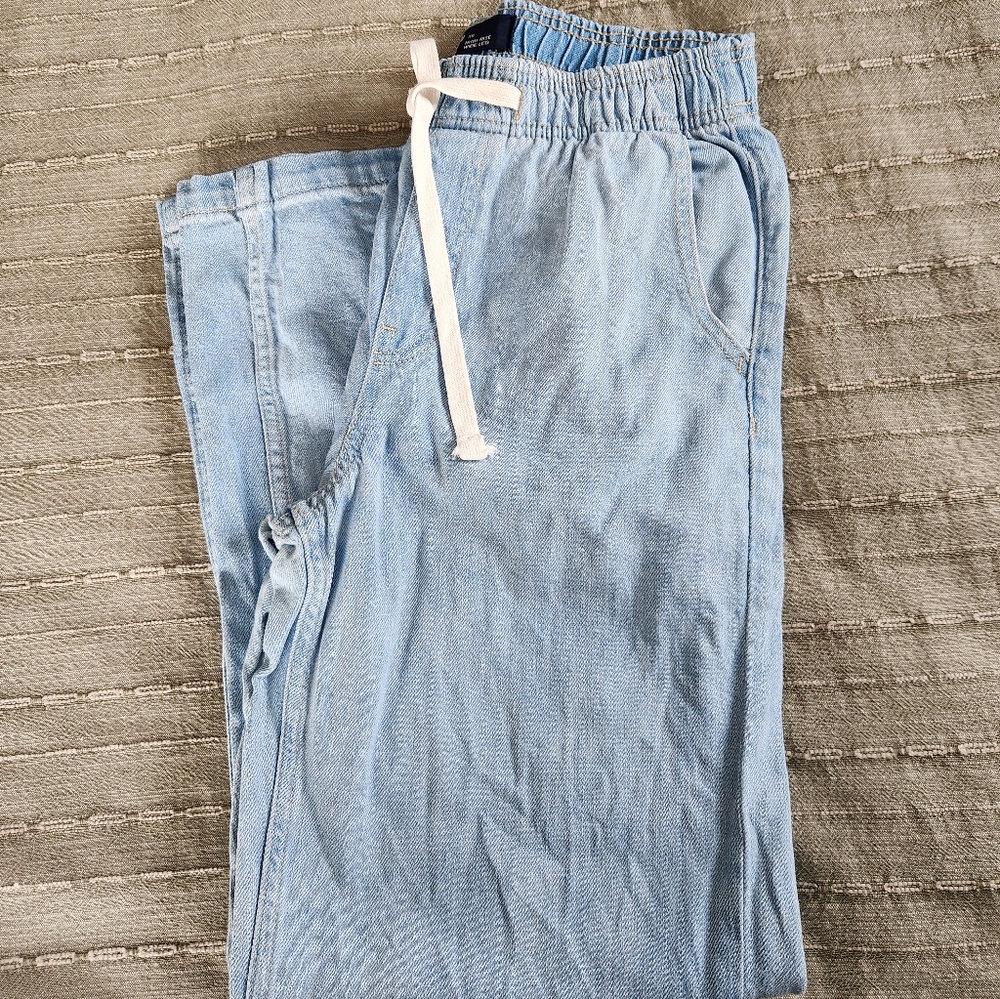 GAP Light Blue Denim High-Rise Wide-Leg